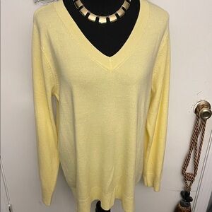V-Neck Yellow Sweater